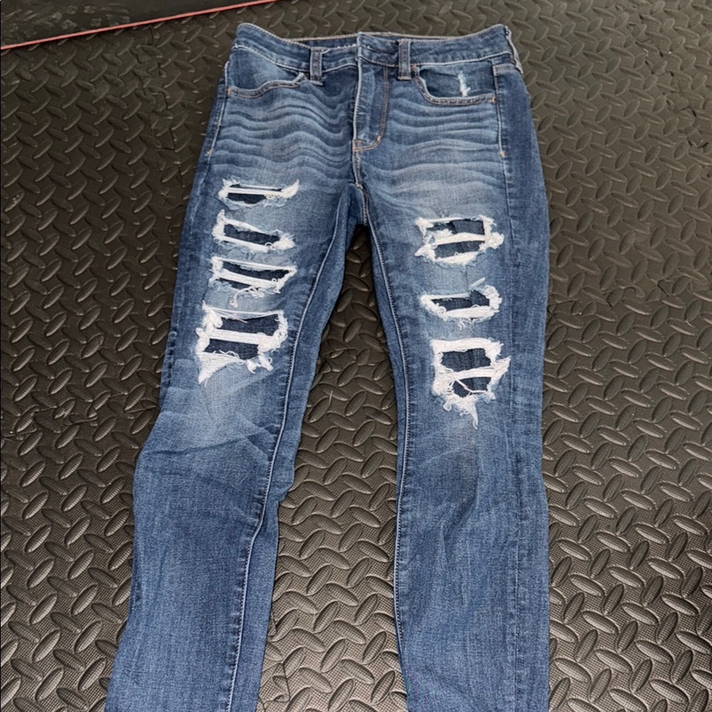 Women’s American Eagle 360° NE(X)T Level Stretch Hi-Rise Patched Jegging